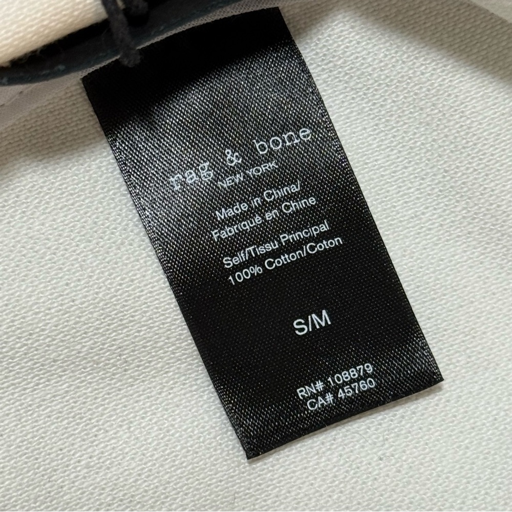 Rag & Bone Women's Addison Denim Bucket Hat -size Small / Medium - Ecru White - Picture 12 of 13